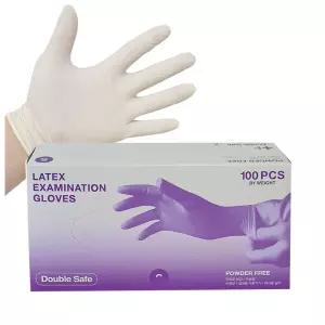 더블세이프 라텍스장갑 덴탈 글러브 진료용 100매 비멸균 파우더프리