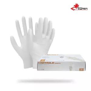 니트릴장갑 화이트 100매 식품용 요리용 식품용인증
