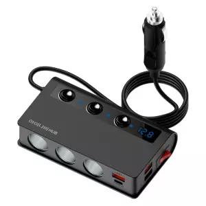 [아이나비]차량용 시거잭 멀티소켓 7포트 150W 개별전원 상태표시LED 7in1 ISC-MHP01