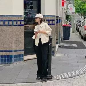 핫핑 [트렌디/모던] 프루토 카라 투웨이 블루종점퍼