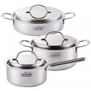 한일스텐레스 통5중 IH 뉴 아델리오 스텐냄비 3종 세트 (16편수+20양수+24전골)