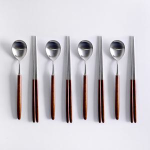 보겐 솔리드 메이플우드 국산 옻칠 한식 수저세트 4인 8p