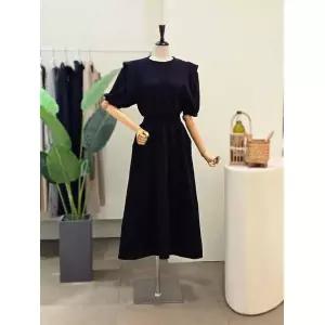 [대구백화점] [4CUS]쉐도우 반팔 밴딩 롱원피스(24FM4D9OP5812)