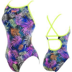 토네이도 여자 실내 수영복 탄탄이 원피스 강습용 스윔웨어 버들 멀티