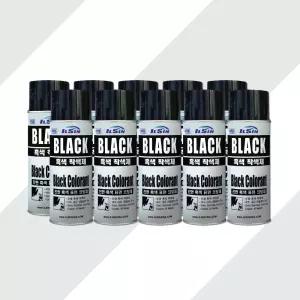 일신 블랙코트 420ml 10개 무광 흑색 착색제 스프레이