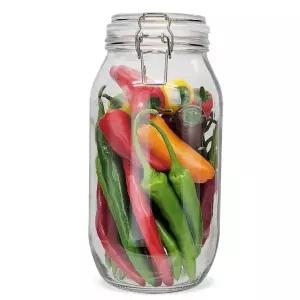 [미르코리아]파인클립자 2200ml 클램프 캐닝자 유리병 M297 발효 담금주병