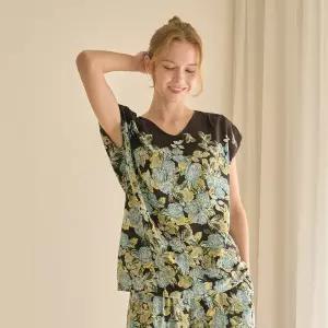 [라페어](김해점)플로럴 블랙 인견 라운지웨어 LWLCAST0295-BK