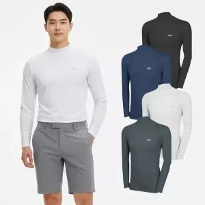 여름 남성 골프이너웨어 쿨 반폴라 긴팔 등산 티 아이스 기능성 티셔츠 반목 상의 321A