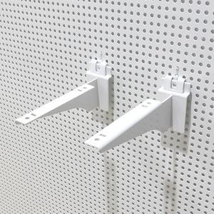 타공판용 목재선반 날개 (화이트) / 타공후크 진열부속 목재받침대 매장DP