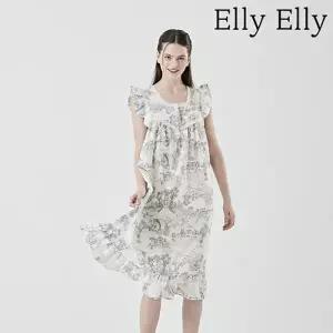 프리미엄 홈웨어 프릴레이스 민소매 원피스 홈드레스