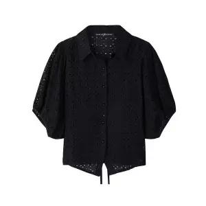 [하프클럽/나인식스뉴욕]나시 세트 허리 끈 펀칭 반팔 블라우스 (NO2BA035L0)