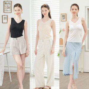 케이실크24ss 풍기인견 v넥 브라탑3종