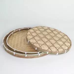 대형 대나무 편형 채반 음식튀김 고기말림 건조식품