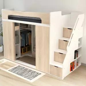 네오 팬트리장 수납 벙커침대 슈퍼싱글 옷장 계단 원룸 이층침대