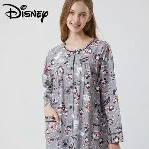 [디즈니]와이카라 홈웨어 긴소매 파이핑 부드러운 면 원피스 DK-5313