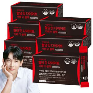 리얼메디온 혈당컷 다이어트 카페 더 블랙 6박스 아메리카노맛 설탕당류ZERO 바나바잎 가르시니아 캄보 지아 추출물 체지방감소 보조제 커피맛 혈당케어 컷타임