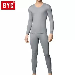 BYC 남성 내복 슬라이트 상하세트 그레이 면100% (사이즈선택)/남자내복/남성동내의/남성내복/내복세트