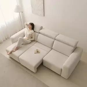 나무뜰 소프 무빙 4인용 패브릭 리클라이너 소파 슬라이드 모션 소파베드 CNS537C