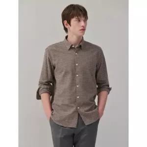 [갤럭시 라이프스타일] 브러시드 깅엄 체크 셔츠  베이지 (GC4964M13A)