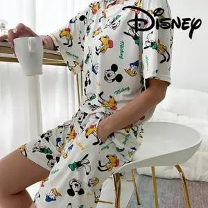 [디즈니]쫀쫀 스판 도널드 잠옷 커플 남성 여성 빅사이즈 상하세트 홈웨어