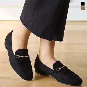 미르바네스슈즈 미니D링 스웨이드 로퍼_2.5cm