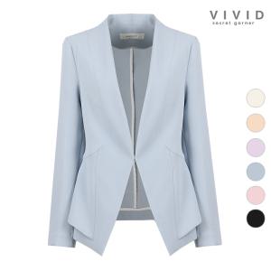 여성 노카라 파스텔  정장자켓