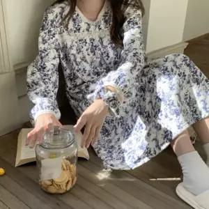 이너핏 툼바 부드러운 면 원피스 홈웨어