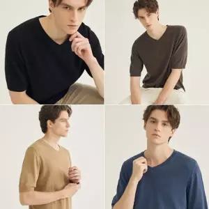 4SET [베이지코(Beigeco)] 코튼100 남성 V넥니트 4종세트-사이즈 95~110다양