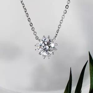 [샤밍주얼리]3부 천연 다이아 목걸이 우신 G VVS1 인비져블 프로포즈 결혼 기념일 여자 친구 선물