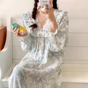 이너핏 트왈패턴 거즈면 하나원피스 홈웨어