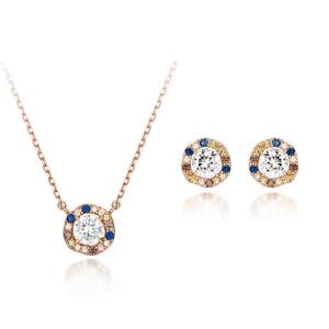 [엘르주얼리] 빈티지 귀걸이 목걸이 세트 EL2SET027