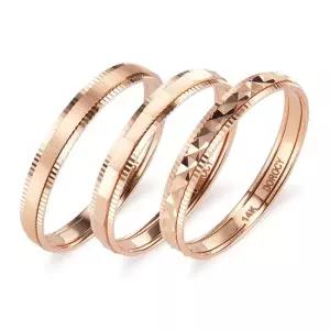 18k 더블 볼륨 컷팅 모아링 반지 3-16호