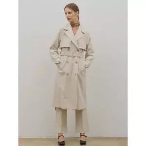 [쉬즈미스]프리미엄 미니멀 벨티드 플랩 트렌치코트  택가격  438000원 _P387078558