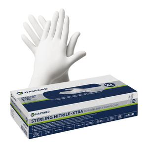 유한킴벌리 스테링 XTRA 니트릴 장갑 100매 손목긴 30cm 위생장갑 연회색