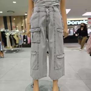 [에고이스트] 포켓 디테일 카고 와이드 데님팬츠 EQ2DP462