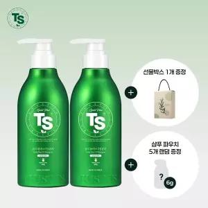 [TS트릴리온][TS 선물세트] 골드플러스샴푸 500g*2개+선물박스*1개+6g파우치*5개 램덤증정