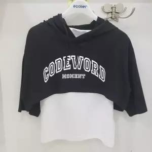 6.5부 크롭 후드 레이어드티(24B0486)US