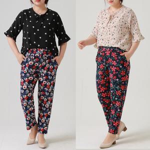 꽃무늬 몸빼바지 빅사이즈 엄마 할머니 밭일 바지 지퍼주머니 10종 랜덤