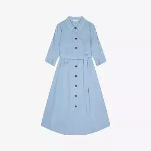 [롯데백화점]씨 핀턱 벨티드 롱 셔츠 원피스 SKOAD2509