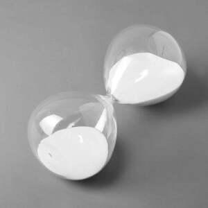 유리 모래시계 60분 사우나시계 화이트