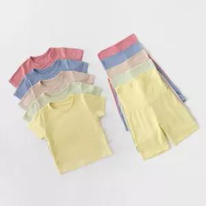 남아 여아 아기 데일리 실내복 무지 달달 배앓이 반팔 상하 세트