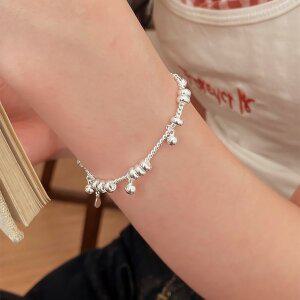 [디작소]여성 실버 925 볼드 구슬 볼 태슬 팔찌