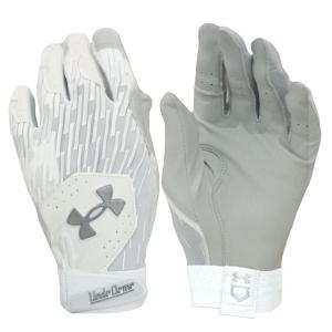 언더아머 클린업 배팅장갑 1378764 100 화이트 야구장갑