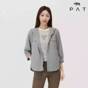 [PAT 여성] 후드 아우터형 솔리드 셔츠_1J61537