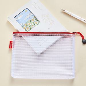 서류보관함 지퍼파우치 튼튼한 두껍고 화일케이스 PVC 방수 투명 지퍼 파우치 지퍼백 A5 메쉬백