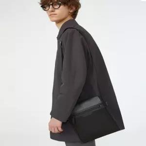 닥스 액세서리 남성 24FW [스테디셀러]블랙 로고배색 나일론 크로스백 WBBA4F512BK