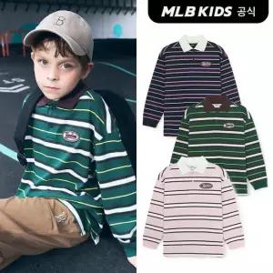 [MLB키즈 공식] 25FW 스트릿 스트라이프 럭비 셔츠 (3color) 7APQB0154