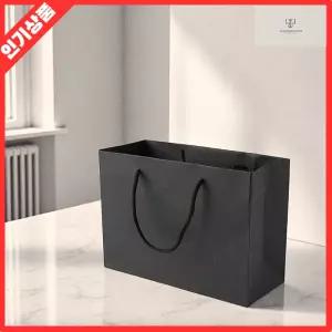 무지 블랙 쇼핑백 소형 선물포장 가로형 종이가방