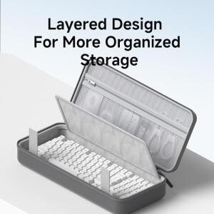 [보호보관파우치]Hagibis 키보드 휴대용 운반 케이스 68/87 키 EVA 여행용 파우치 전자 주최자 가방 하드