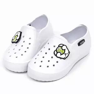 학생 실내화 곰돌이 흰색 실내화 EVA 만능화 초등 중등 고등 학교 학원 실내용 신발
